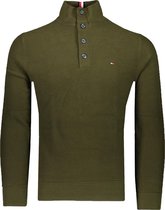 Tommy Hilfiger Trui Groen Normaal - Maat L - Heren - Herfst/Winter Collectie - Katoen