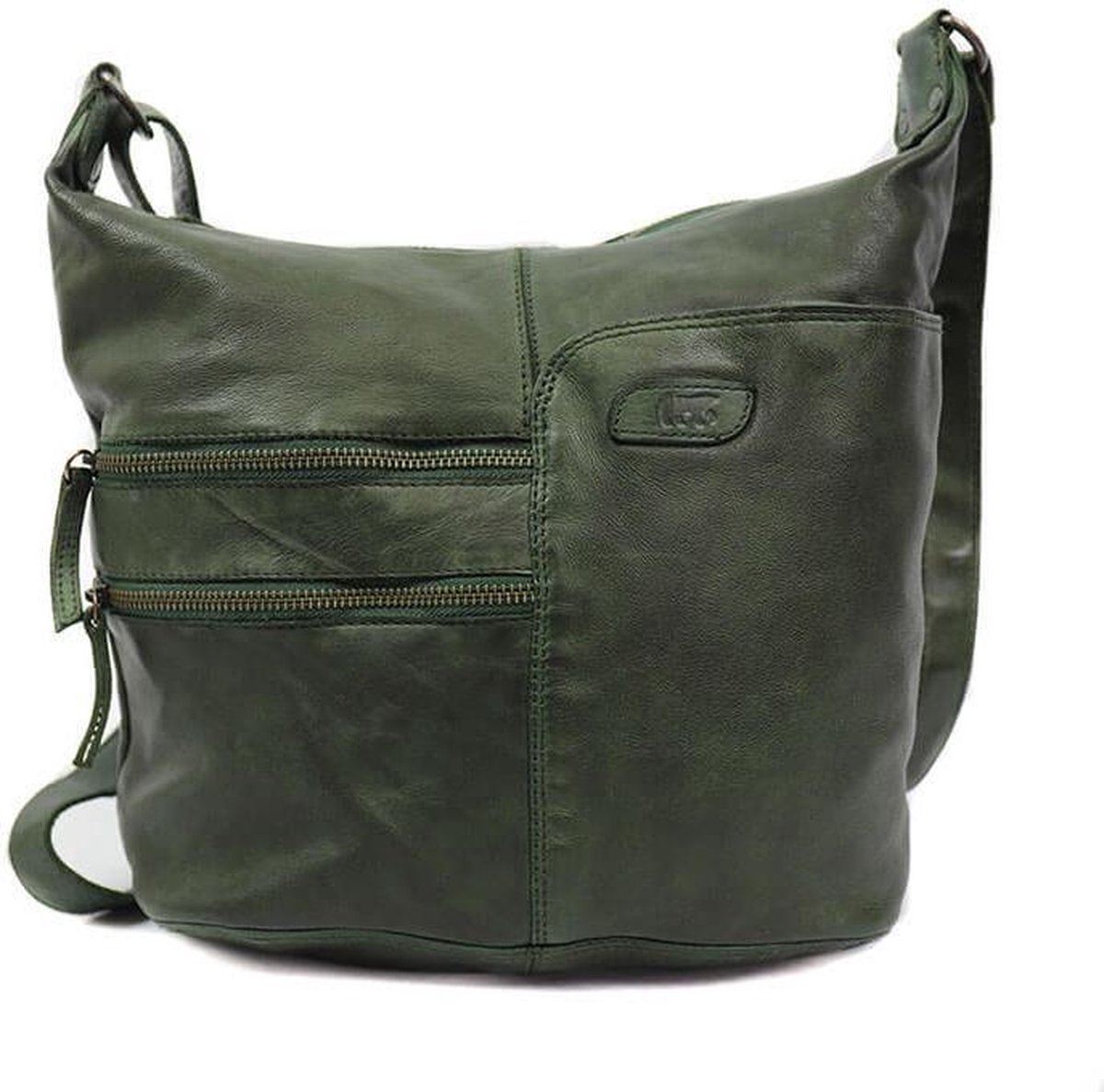 Bear Design Frieda Leren Schoudertas - Groen