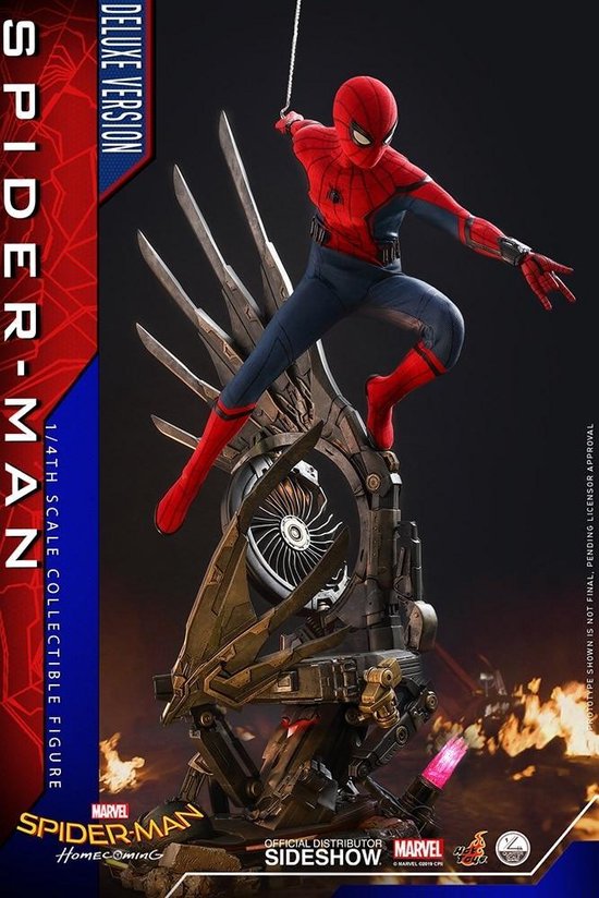 Hot Toys: Spider-Man: Homecoming - Spider-Man Deluxe 1:4 scale Figuur - Hot toys
