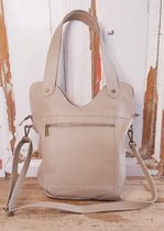 De enige echte JOOF shopper SMALL van leer licht taupe