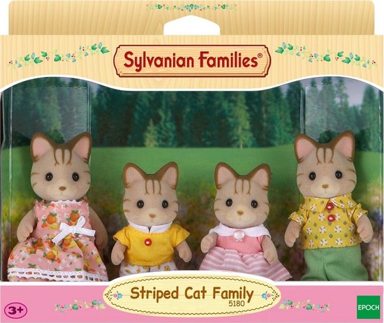 Familie gestreepte kat 5180
