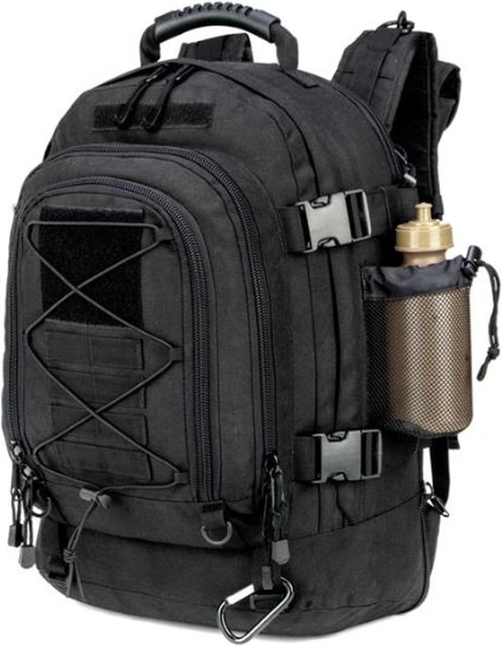 Backpack 50 liter Rugzak Waterdicht Militaire Ademend Zwart