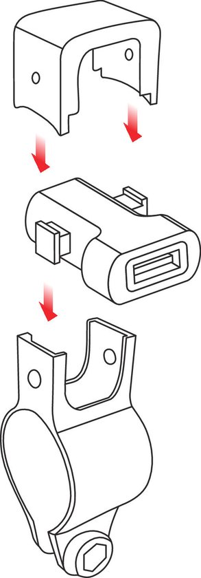 Lampa USB Fix Tube smartphone motorlader met stangmontage - lampa