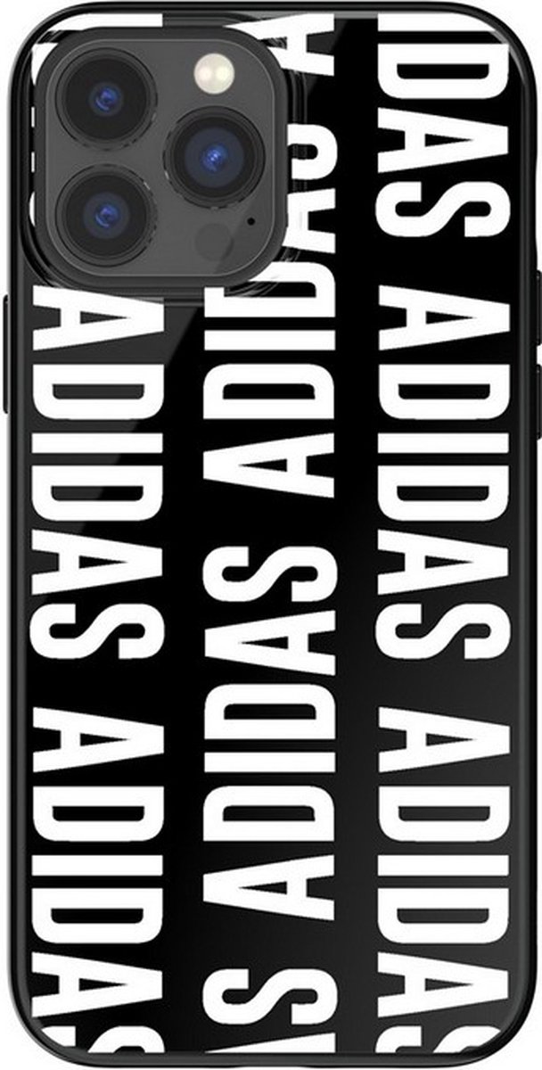 Adidas Graphic Snap TPU Back Cover - Geschikt voor Apple iPhone 13 Pro Max (6.7") - Zwart/Wit