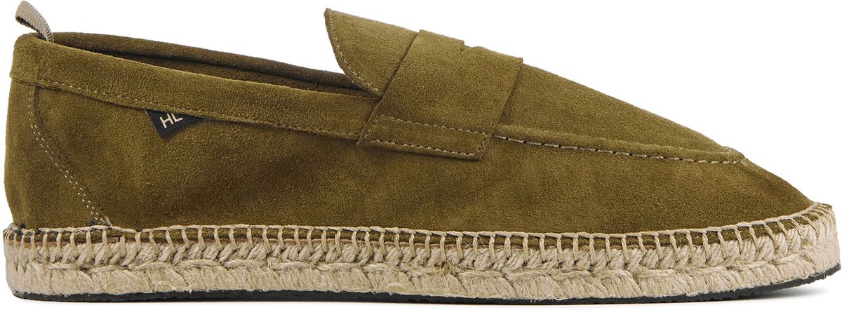 Harrys of London Espadrilles Male / Instappers / Herenschoenen - Suède - Riviera - Groen - maat 42