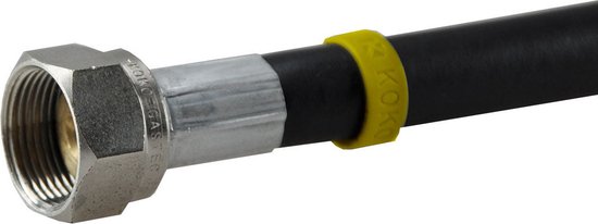 Aansluitmateriaal rubber gasslang met koppelingen 1250mm gastec van GOK — afbeelding 2