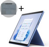 Microsoft Surface Pro 9 - Touchscreen - i5/8GB/256GB - 13 Inch - Sapphire + Signature Type Cover + Pen - QWERTY - Platinum