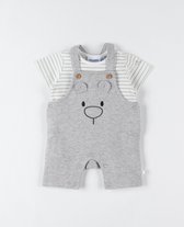 Noukie's - Salopette grijst + T shirt - Jongen - 3 maand 62