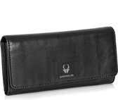 Donbolso® Portemonnee Dames - Florence - Portemonnees van echt nappaleer - XXL met 15 kaartsleuven en RFID-bescherming - Zwart