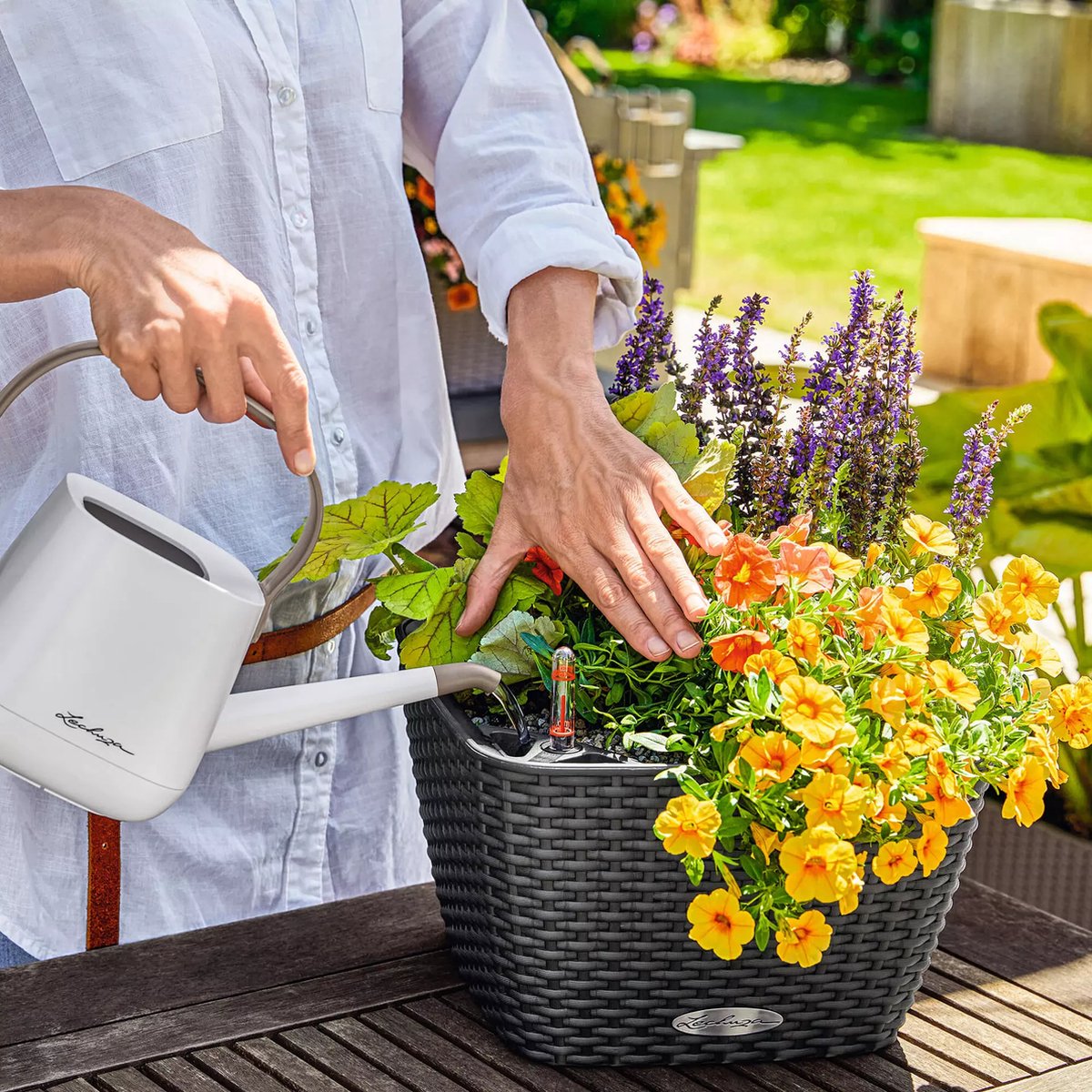 Lechuza Bacino Cottage - Jardinière - pot intérieur amovible