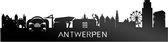Skyline Antwerpen Zwart Glanzend - 80 cm - Woondecoratie - Wanddecoratie - Meer steden beschikbaar - Woonkamer idee - City Art - Steden kunst - Cadeau voor hem - Cadeau voor haar - Jubileum - Trouwerij - WoodWideCities