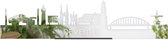 Standing Skyline Deventer Spiegel - 40 cm - Woon decoratie om neer te zetten en om op te hangen - Meer steden beschikbaar - Cadeau voor hem - Cadeau voor haar - Jubileum - Verjaardag - Housewarming - Aandenken aan stad - WoodWideCities
