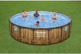 Kit piscine hors-sol Bestway - Power Steel™ - 488 x 122 cm - ronde (fourni avec cartouche -filtre, bâche, coque)