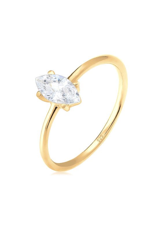 Elli Dames Ring Elli Ringen Marquise zirconia minimalistisch 925 zilver