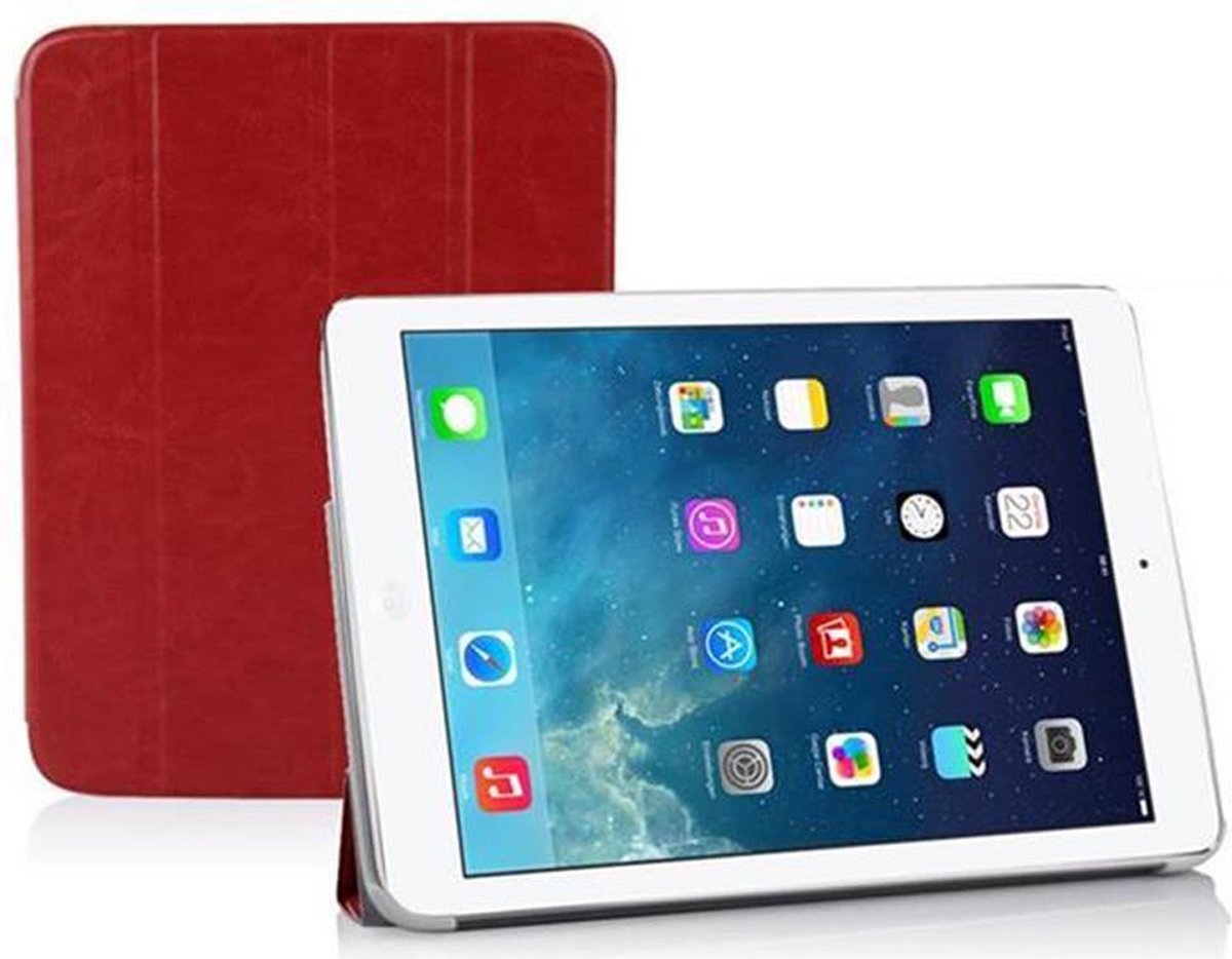Cadorabo Tablet Hoesje voor Apple iPad AIR 2 2014 / AIR 2013 in ZINNOBER ROOD - Ultra dunne beschermhoes met automatische waakstand en standfunctie Case Cover Etui