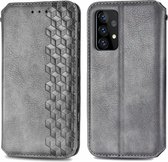 Hoesje geschikt voor Samsung Galaxy S23 Plus - Bookcase - Pasjeshouder - Portemonnee - Diamantpatroon - Kunstleer - Grijs