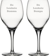 Rode wijnglas gegraveerd - 42,5cl - De Leukste Bomma-De Leukste Bompa