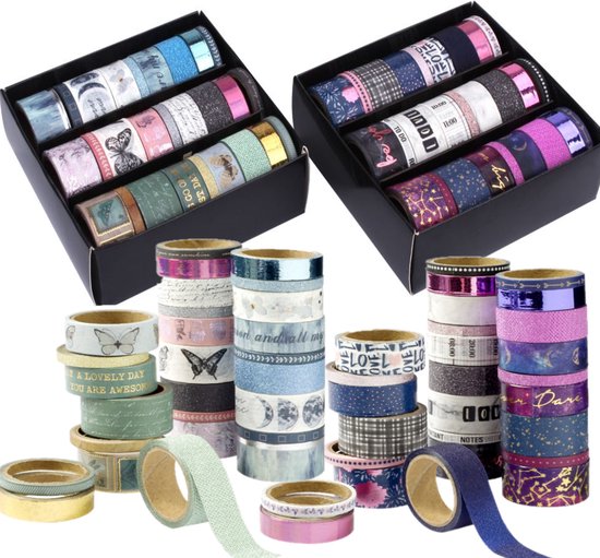 mineraal Reinig de vloer Verdorren Craft Sensations 2x Washi Tape box | 24 tapes per box | Bullet journal |  Decoratietape... | bol.com