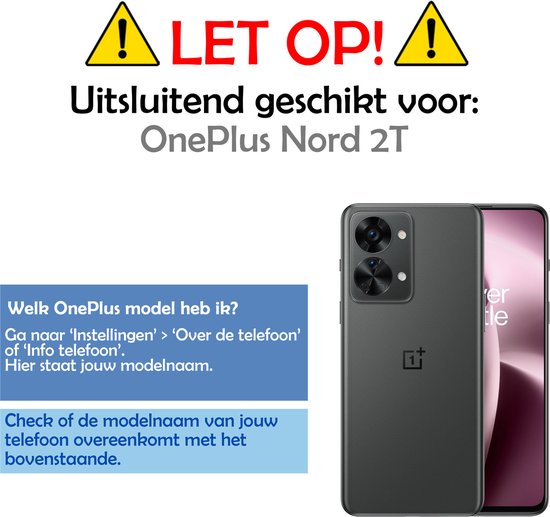 Coque OnePlus Nord 2T Coque arrière en Siliconen avec protection d'écran - Coque OnePlus Nord 2T - Transparente