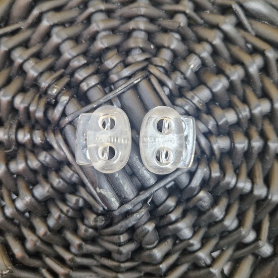 Koortstopper transparant - 23 mm - per 2 in zakje