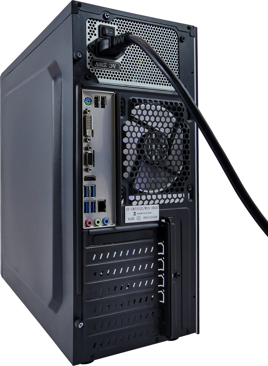 Ryzen 5 Budget Game PC Set 24" Monitor Toetsenbord Muis 16GB RAM 2TB SSD Radeon Vega 11 Win11 Pro - Afbeelding 5