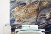Behang - Fotobehang Marmer - Goud - Waterverf - Textuur - Marmerlook - Breedte 325 cm x hoogte 260 cm
