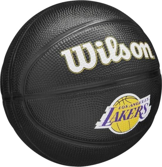 Wilson Team Tribute Los Angeles Lakers Mini Ball WZ4017601XB, Unisexe, Zwart, Basketball, Taille : 3