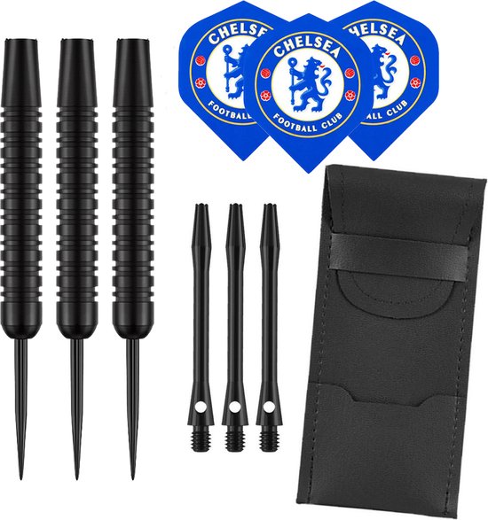 Darts Set Black - dartpijlen - Chelsea - dart shafts - dart flights - 23  gram -... | bol