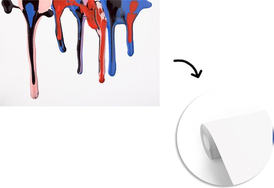 Dégoulinant de peinture de couleur gouttes fond d' fotobehang