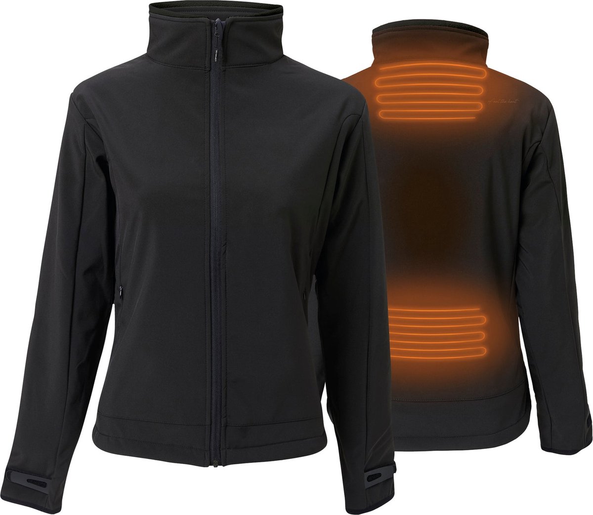 Verwarmde Softshell Jas - Slim Fit voor dames - Met extra warme fleecevoering - Rapid power technologie - zwart