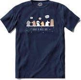 Have A Nice Day! | Honden - Dogs - Hond - T-Shirt - Unisex - Navy Blue - Maat M