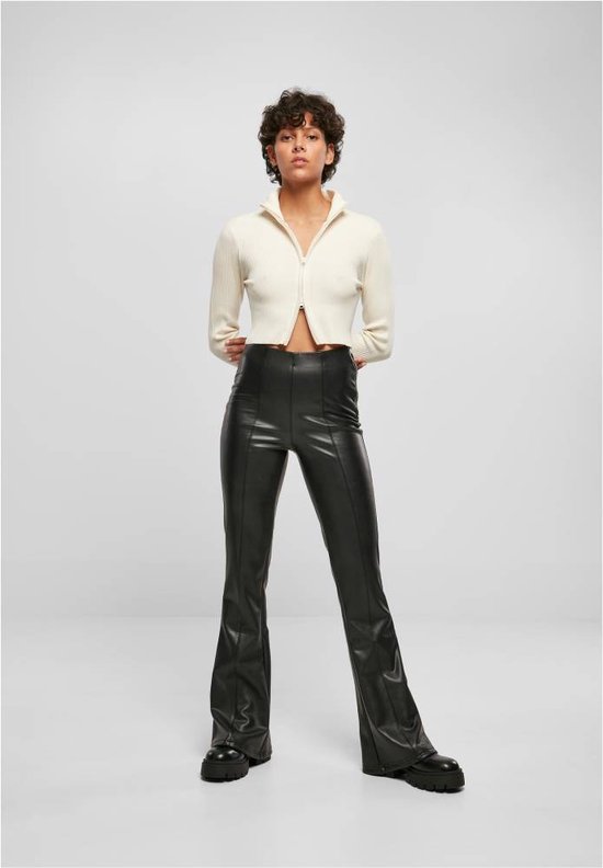 Urban Classics Cardigan -4XL- Cropped Rib Knit Zip Ivoire