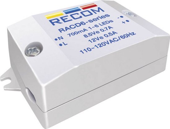 Recom Lighting RACD06-350 LED-constante-stroombron 6 W 350 mA 22 V/DC Voedingsspanning (max.): 264 V/AC