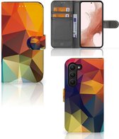 Leuk Hoesje Geschikt voor Samsung Galaxy S23 Smartphone Cover Polygon Color