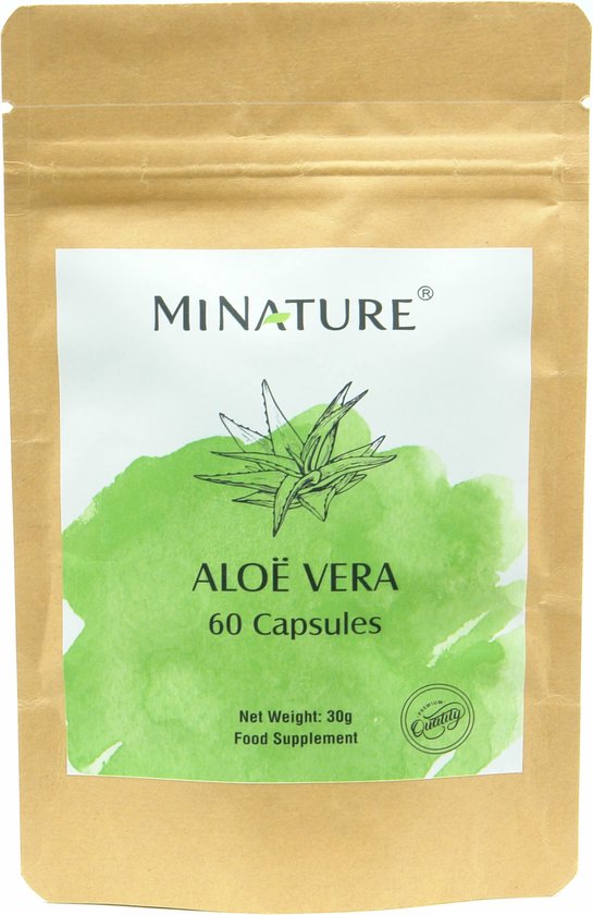 Aloë Vera Capsules 60 Stuks 450mg Poeder Van Aloë Vera Barbadensis Bladeren Per Vega Bol 4526