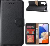 Hoesje Geschikt Voor Samsung Galaxy A14 5G/4G Hoesje met Pasjeshouder – bookcase Portemonnee – Zwart