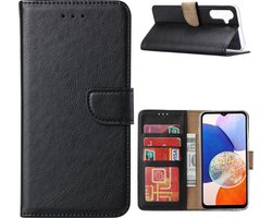 Hoesje Geschikt Voor Samsung Galaxy A14 5G/4G Hoesje met Pasjeshouder – bookcase Portemonnee – Zwart
