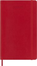 Agenda 18 mois Moleskine - 2023/24 - Semainier - Grand - Couverture souple - Rouge