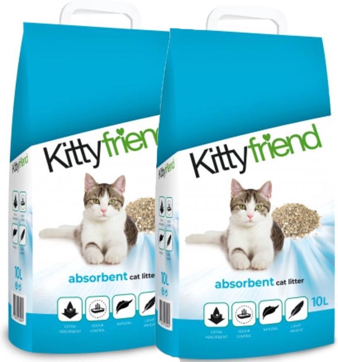 2x KITTY FRIEND ABSORBENTS 10LTR
