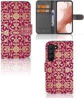 Telefoonhoesje met foto Geschikt voor Samsung Galaxy S23 Bookcase Cadeautips Barok Pink