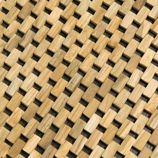 Sealskin Woodblock Badmat 52x90 cm - Teak - Bruin