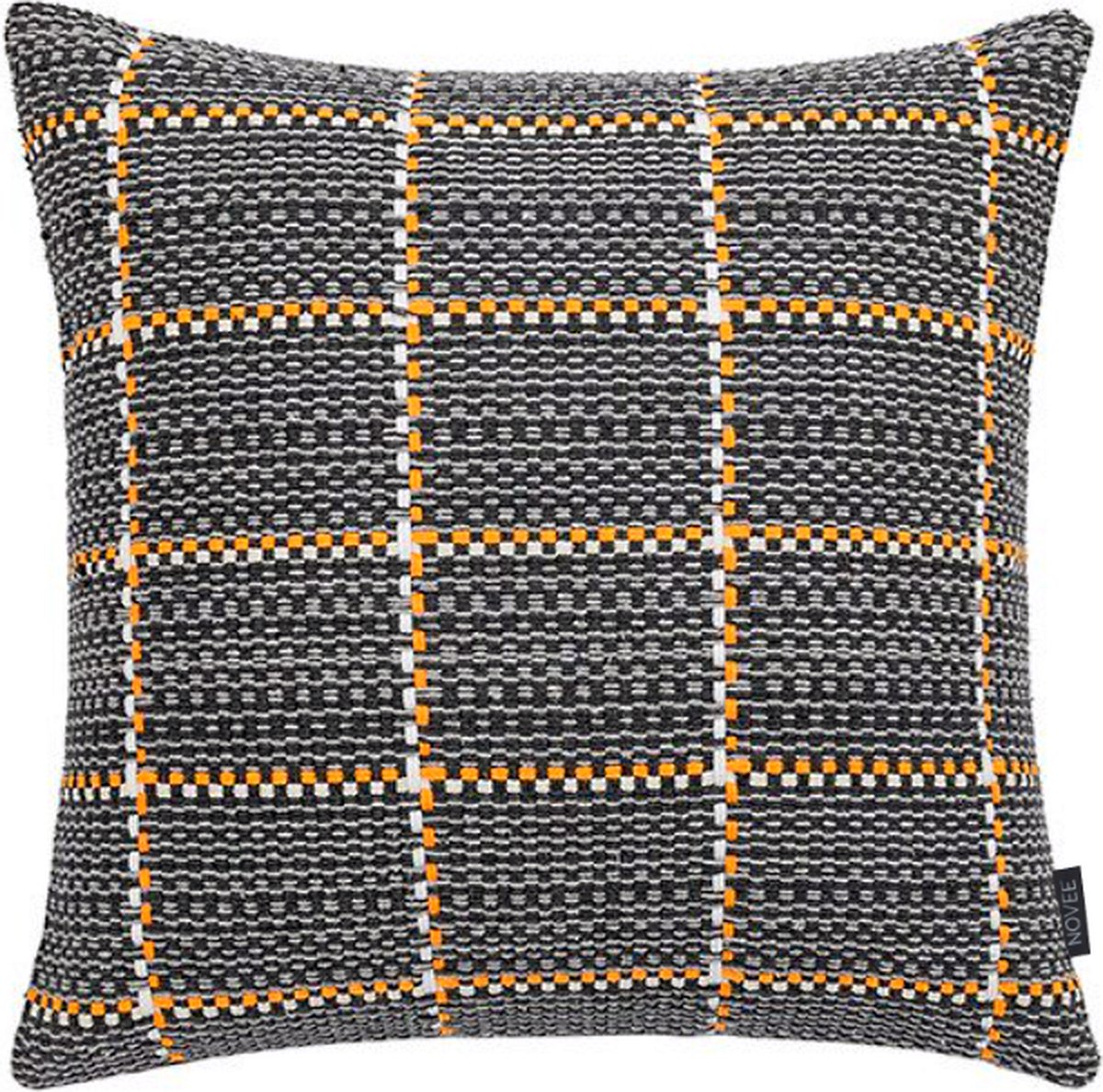 NOVÉE Sierkussen Grey / Orange Woven | 45 x 45 cm | Polyester Grijs-Oranje