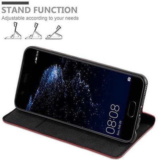 Coque Cadorabo pour Huawei P10 en ROUGE POMME - Coque de protection avec fermeture magnétique