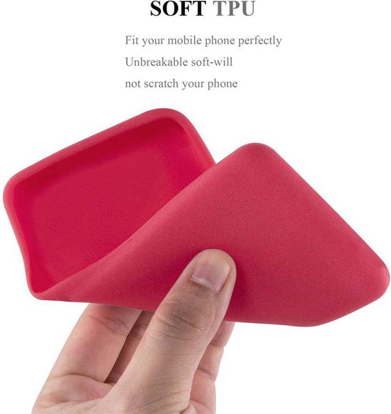 Coque Cadorabo pour Nokia 6.1 en ROUGE FROST - Coque de protection en silicone TPU souple