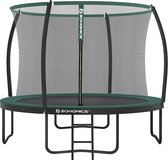 SONGMICS Trampolineladder Antislip - Metalen Frame & Brede Treden - 90 Cm Hoogte