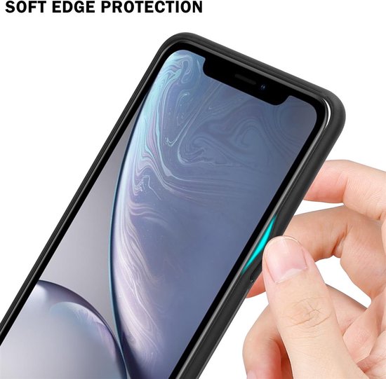 Coque Cadorabo pour Apple iPhone XR - Look rayé en VIOLET COBALT - Coque de protection en verre trempé et silicone TPU