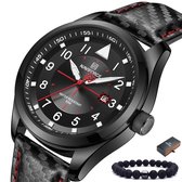 Naviforce Herenhorloge Horloges voor Mannen Watch Heren Horloge - Incl. Armband & Horlogebox Geschenkdoos - Zwart