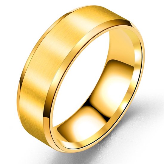 Zilver Kleurige Ring met Strak Gepolijste Rand | Ring Heren | Heren Ring | Ring Mannen |