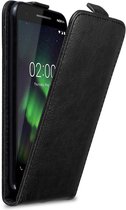 Cadorabo Hoesje geschikt voor Nokia 2.1 in ZWARTE NACHT - Beschermhoes in flip design Case Cover met magnetische sluiting