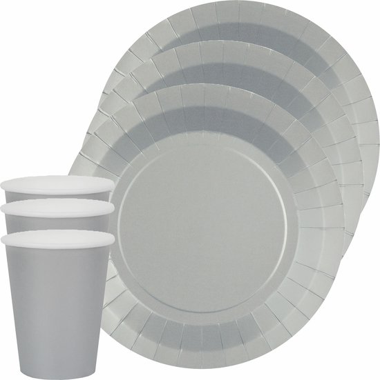 61 Stuks Zwart en Wit Gestreept Feestbenodigdheden Set - Borden, Servetten en Tafelkleed voor Verjaardag, Babyshower - 20 Personen